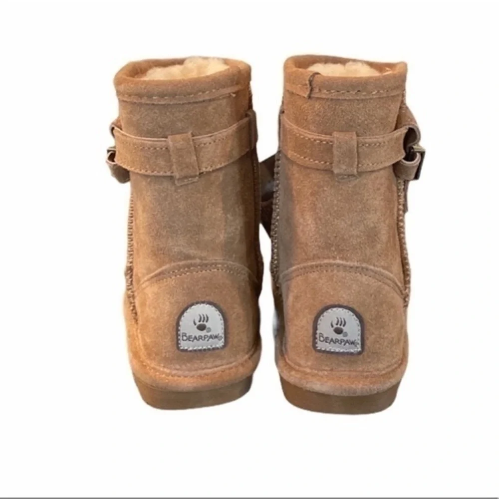 Bearpaw Suede Sherpa Val Toddler Boots NWOT Sz 7